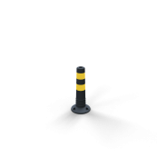 Flexipost black | yellow refl. stripes |  80 mm | height: 450 mm